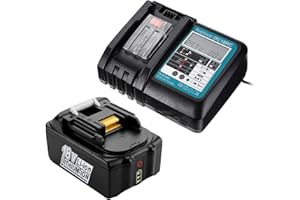 YASI MFG BL1850B Akumulator 18V 5,0Ah z Ładowarką DC18RC 3A do Makita BL1830 BL1840 BL1850, DUC353Z DUC302Z DLM380Z DLM431Z DUH523Z, Radio DMR102 DMR105 DMR108