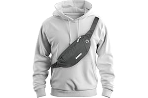 Bekahizar Small Sling Bag Backpack Crossbody Shoulder Chest Bag Ultralight Sling daypack Small Bumbag with Headphone Hole for Men Women