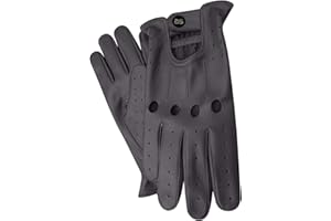 GÉNÉRIQUE Homme en Gants Cuir Conduire Gants Style Rétro Haute Qualité en Noir