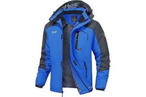 YSENTO Mens Waterproof Ski Winter Jacket Outdoor Warm Windproof Fleece Coats with Hood