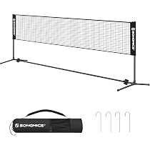 Juego Exterior Familiar Red De Bádminton Display4top - 3M/4M/5M, Altura Ajustable, Para Voleibol, Tenis, Pickleball Kit Red Portable Fácil Montar