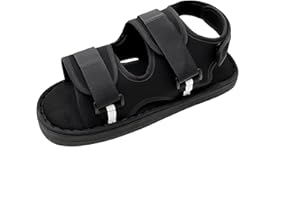 HLIWS 1 Pezzo Scarpe in Gesso per Piedi, Scarpe da Riabilitazione Regolabili, Scarpa Post Operatoria, per Piede Destro e Sinistro, Adatto per Fratture, Distorsioni del Piede, Gessatura, Nero