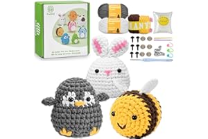 TranquilHome Kit Crochet Amigurumi,Crochet Kit Pour Débutants Pour Crocheter Des Animaux,Kit Crochet Debutant Complet Avec Une Analyse Vidéo étape Par étape,Kit Fuppy Crochet