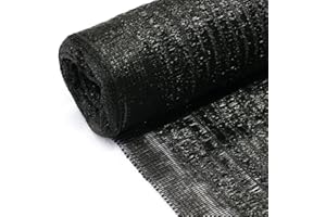 Flonatur Mallas ocultación jardín Negra 1x10m, Malla Tipo Rachel sombreo, ocultación al 90%, Malla jardín Negra, Varias Medidas (1x10m, Negro)