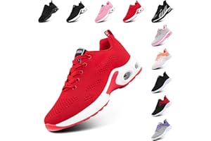 Hitmars Scarpe da Running Corsa Donna Respirabile Leggero Scarpe da Ginnastica Sportive Fitness Running Sneakers Basse Interior Casual all'Aperto Nero Rosa Rosso Arancione EU 36-42