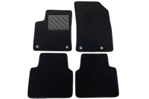 MTC AUTOMOTIVE Tapis de sol pour Citroen C3 Aircross à partir de 2017 - Sur mesure, antidérapant, talonnette en caoutchouc renforcé, boutons de fixation