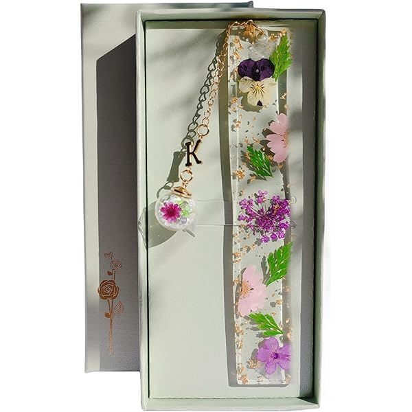 Segnalibri Metallico Fiore 4 Pezzi - Con Catena, Dorati, Regalo Per Lettori, Donne - Foto 10