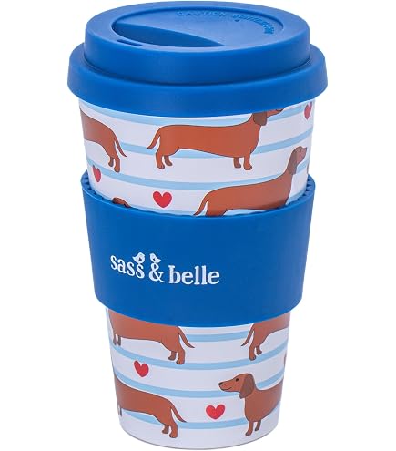 Rex London Tazza Termica Da Viaggio 350 Ml - Cane Salsiccia In Rilievo 3D - Acciaio Inox