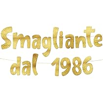 Striscione Per 40° Compleanno "Awesome Since 1980" Con Brillantini Dorati - Decorazione Per Feste Di Compleanno Per Uomini E Donne, Cartoncino Spesso, Pronto All'Uso