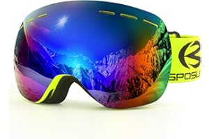 HuoBi Ski Goggles Anti-Fog Windproof OTG Design Snowboard Goggles UV400 Block Eyes Protect Lens Adult Youth