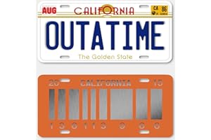 OPO 10 - Set di 2 repliche targate in Metallo dell'auto Delorean Time Machine del Film Ritorno al Futuro Outatime (PF02)