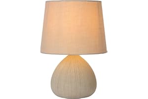 LUCIDE RAMZI - Lampe de table - Ø 18 cm - 1xE14 - Crème