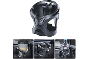 TAWVEML Car Cup Holder, Car Drinks Holder Air Vent Cup Holder for Car, Universal Adjustable Car Vehicle Cup Holder with max. Ø76mm, Car Cup Holder for Water Coffee Juice Bottle Stand (Dark Grey)