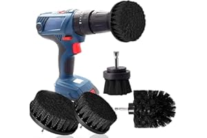 AISENNO Brosse Nettoyante Perceuse Brosses à Récurer électriques pour Le Nettoyage de la Salle de Bain Voiture Moquette Sol Toilettes Cuisine Surface en céramique (Noir, 4PCS)