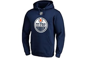 Fanatics - Felpa con cappuccio NHL Edmonton Oilers Iconic Name & Number Draisaitl Graphic – blu di colore blu