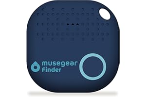Musegear Key Finder with Bluetooth App – Version 2 – Keyfinder Loud for Mobile Phone in Blue – GPS Location/Coupling – Key Finder