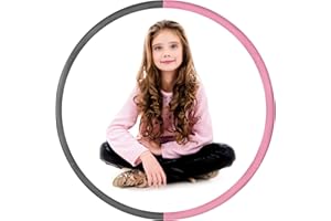 Fentar Hula Hoop Niña, 6 Nudos Hula Hoop Desmontable para 6-15 Años, Diámetro 64cm aro Gimnasia Ritmica Niña, Resistencia a la Caída Círculo de Hula para Niños, Gimnasia Ritmica Hula Hoop