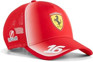 PUMA Kolekcja Czapek Scuderia Ferrari F1 2026 Charles Leclerc, Czerwony, rozmiar uniwersalny