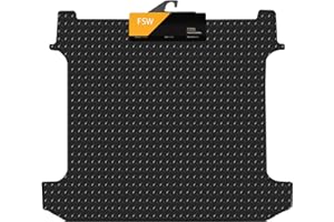 FSW - Tailored Mats - Fits Ford Transit Custom Crew Cab Rear Mat 2013-2023 Tailored Heavy Duty 3MM Rubber Rear Boot Liner Protector Mat Black