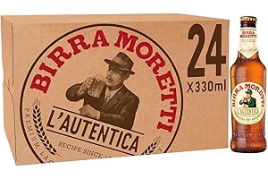 Birra Moretti - Premium Italian Lager Beer - 24 x 330 ml - 4.6% ABV