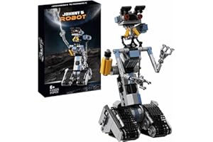 MILLIONSPRING Johnny 5 Robot Blocchi da costruzione, Circuito Robot Figure Modello Giocattolo, Compatibile per Lego, Regali educativi STEM per bambini dai 6 anni in su, Nuovo per il 2023 (370 Pezzi)
