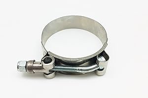 Autobahn88 Stainless Steel Hose T-Bolt Clamp, for Hose OD=1.85-2" (47-55mm), for Fuel Pump, Filter, Hose, Plumbing (Pack of 1)