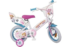 Toimsa 12" 12 Zoll Disney Kinder Mädchen Fahrrad Kinderfahrrad Mädchenfahrrad Rad Bike Paw Patrol Weiss WEIß