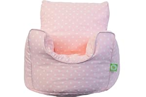 BEANLAZY Toddler Size Pink Spots Bean Seat With Beans