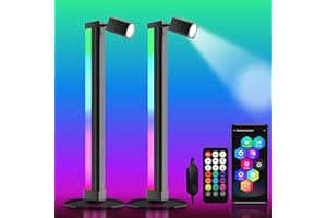 FUPT LED Light Bars, 2pcs Smart RGB Lightbar with Book Light, Ambient Lighting with DIY/Music Sync/ 8 Scene Modes, Gaming Lights LED TV Backlight with App Control, Colour Changing Light Bars for Room