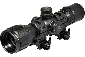 UTG LEAPERS Leapers, Inc. - UTG BugBuster Rifle Scope, 3-9X 32, 1", Red/Green Illuminated Mil-dot Reticle, with Rings, Black Finish SCP-M392AOLWQ, UPC :4712274528321