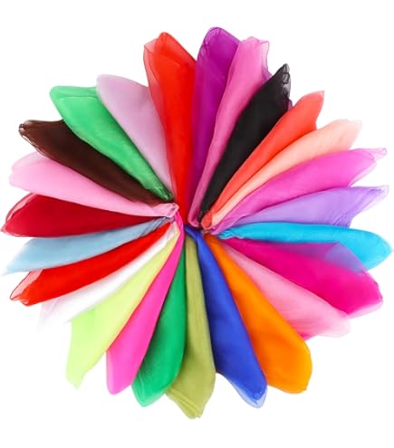 12 Jongliertücher 60x60cm Baltic Blue | Chiffon Tanzschals Für Kinder & Erwachsene