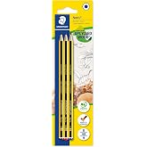 STAEDTLER Noris 120 Pencils - Pack of 3, H/HB/B, Hexagonal | Pencils resistant to breakage in three degrees, non-slip finish