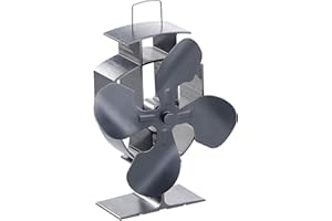 Carlo Milano Ventilator Kamin: Stromloser Kaminofen-Ventilator mit 4 Lüfter-Blättern, für 60-350 °C (Heizungsventilator, ohne Strom, Heizlüfter)