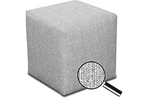 Best For Home | Sitzwürfel Sitzhocker | Bodenkissen Hocker | Sitzhocker Boden | Sitzhocker Holzwerkstoff | Sitzwürfel Polstermaterial | Fußhocker Wohnzimmer | Fußhocker 40x40x40 | Sitzwürfel Silber