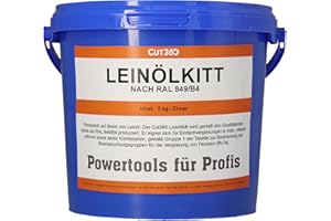 EGO POWER+ Cut360 Leinölkitt Fensterkitt für die Einfachverglasung von Fenstern 5kg Beutel Glaserkitt geeignet für Holz- und Metallrahmen reinem Leinöl