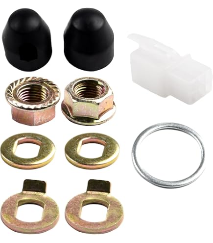 Moqqeu E-Bike Electric Bicycle Hub Motor Axle M12 Front Lock Nut/Lock Washer /Spacer/Nut Cover with 12mm Shaft Moqqeu E-Bike Electric Bicycle Hub Motor Axle M12 Front Lock Nut/Lock Washer /Spacer/Nut Cover with 12mm Shaft