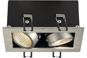 SLV KADUX 2 Set/LED, floodlight, Ceiling Spotlight, recessed, Indoor Lighting / 3000K 14W 1290lm Aluminium dimmable 38 Degrees, 14 W