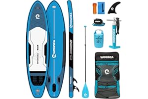 WOWSEA Poseidon P1/P2/P3 - Tabla de remo inflable, duradera y estable, tabla de surf para viajes y ocio, tabla de SUP con accesorios iSUP, buena elección para la enseñanza acuática y la recreación
