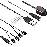 LiNKFOR IR Extender with 1 Receiver and 4 Emitters IR Repeater Infrared Remote Control Kit Hidden IR System Compatible with B