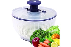 Quzente Essoreuse À Salade, Égouttoir De Déshydrateur De Fruits Ménage, Bol De Séchage De Mac À Laver Les Fruits De Type Presse, Laveuse À Salade Manuelle pour La Cuisine