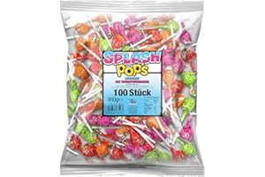 ‎TISE SÜSSWAREN Tise Splash Pops Luscher, Lollis 100 Stück (900g)