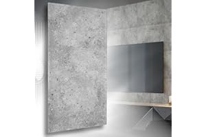 I K H E MALARKA Paneles de poliestireno para techo, paneles de pared XL, decoración, poliestireno y hormigón, revestimiento de pared, 3 mm de grosor, 100 x 50 cm, 3 m², 6 unidades