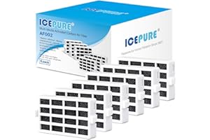 6 x GOLDEN ICEPURE AH-WPA compatibles con Whirlpool Microban ANT001, ANT002, ANTF-MIC, Bauknecht Hygiene+ HYG001, 481248048172 Filtro antibacteriano