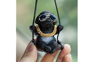 PWSAP Ornamenti Specchietti Retrovisori Auto, Cane Labrador Ciondolo per Specchietto Retrovisore Carino Auto Car Hanging Ornament Appeso Ornamento Accessori Ornamenti per Auto e Casa Auto Decorazione