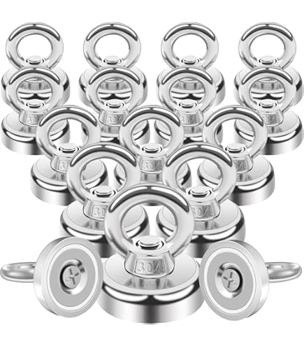 32 Magnetini Forti Al Neodimio - 12x16mm, Per Lavagne, Frigorifero, Ufficio, Casa