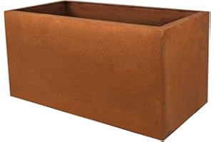 Köhko® Designer-Pflanztrog aus Cortenstahl Viva 120 x 47 x 42 cm | Pflanzkübel in Edelrost-Optik