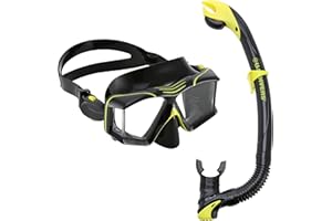 U.S. DIVERS U.S.Divers Combo SIDEVIEW Kit de Buceo para Adultos, Máscara y Tubo Snorkel con Visión Panorámica de 180°, Protección UV, Lentes Antiempaño, Tubo Snorkel con Válvula de Purga, para Hombres y Mujeres