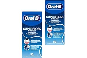 Oral-B Superfloss Threader, Removes Plaque & Tartar, Dental Floss For Braces, Appliances, 50 Strands