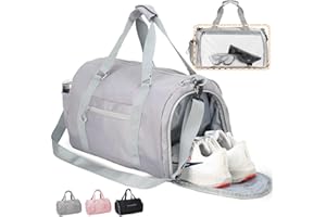 HELI MIAO Sporttasche für Damen und Herren, mit Schuhfach & Nassfach,Tasche für Duffel, Trainingstasche Frauen, Ryanair Handgepäck Weekender Travel Bag, Schwimmtasche Wasserdicht, Fitnesstasche