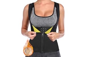 VPHANCY Fajas Reductoras Adelgazantes Mujer, Corset Reductor Cintura, Camiseta Neopreno Inodoro, Faja Lumbar Deportiva, Chaleco Sauna para Reducir Abdomen y Quema Grasa